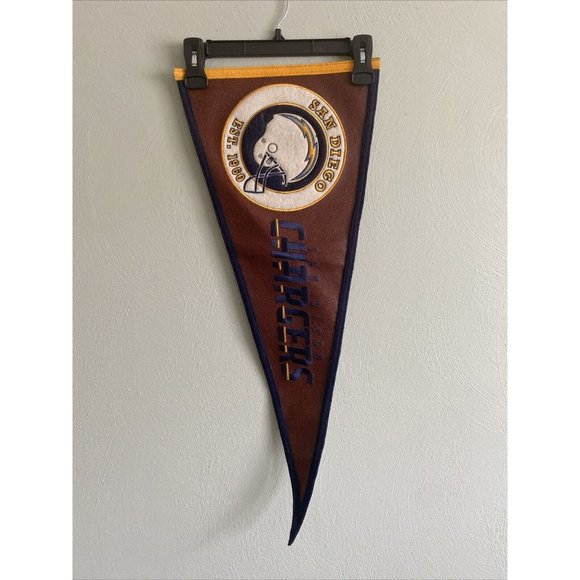 San Diego Chargers NFL Pigskin Pennant 12 X 31 Flag Banner Winning Streak - Picture 2 of 7
